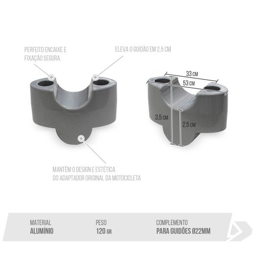 Alongador P/ Adaptador de Guidão Biker 22x25mm