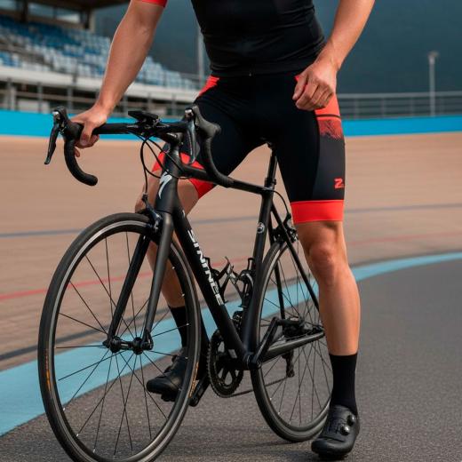 Bermuda Z-Nine Ride Preto/Vermelho