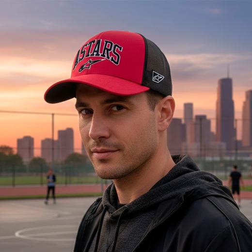 Boné Alpinestars Dunker Vermelho/Preto