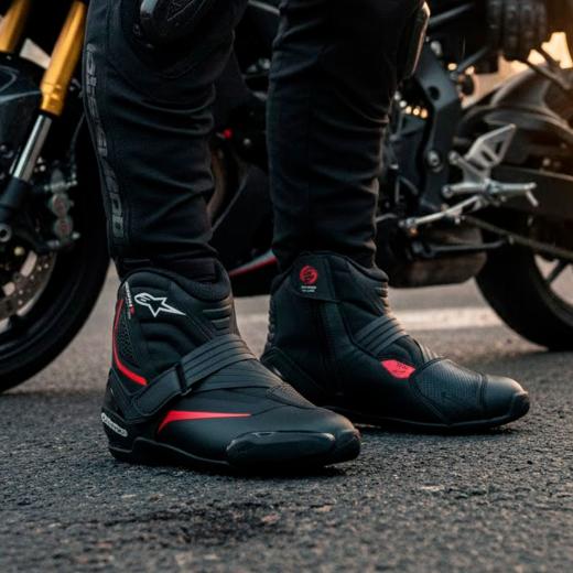 Bota Alpinestars SMX-1 R V2 Preto/Vermelho