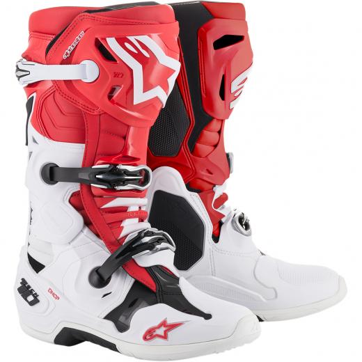 Bota Alpinestars Tech 10 Branco/Vermelho