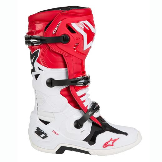 Bota Alpinestars Tech 10 Branco/Vermelho