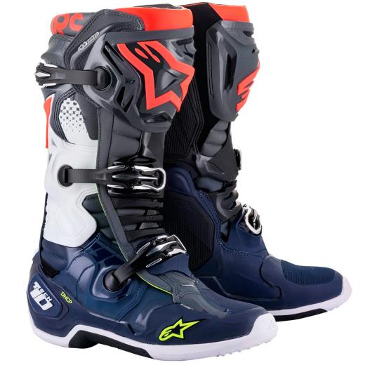 Bota Alpinestars Tech 10 Cinza/Azul Escuro