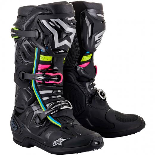 Bota Alpinestars Tech 10 Super Vented Preto/Rosa