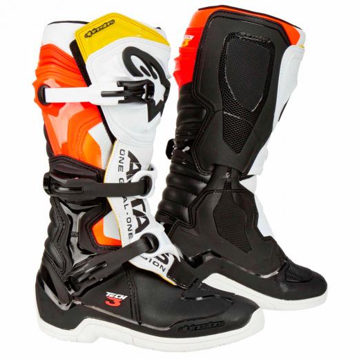Bota Alpinestars Tech 3 - Branco/Preto/Vermelho