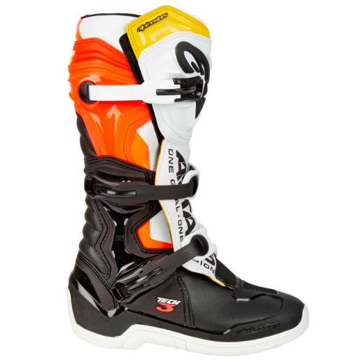Bota Alpinestars Tech 3 - Branco/Preto/Vermelho