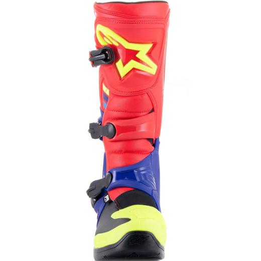 Bota Alpinestars Tech 3 - Vermelho/Azul/Amarelo