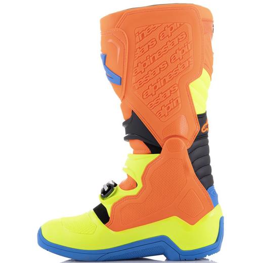 Bota Alpinestars Tech 5 Laranja Flúor/Azul/Amarelo