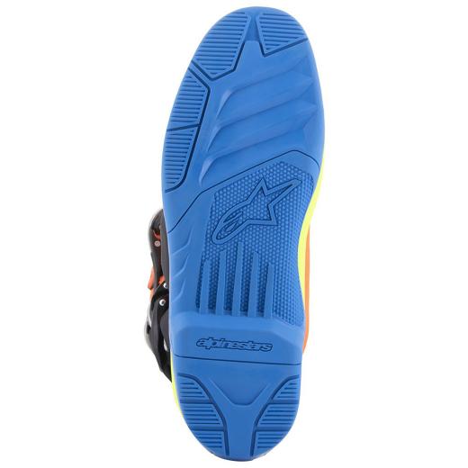 Bota Alpinestars Tech 5 Laranja Flúor/Azul/Amarelo