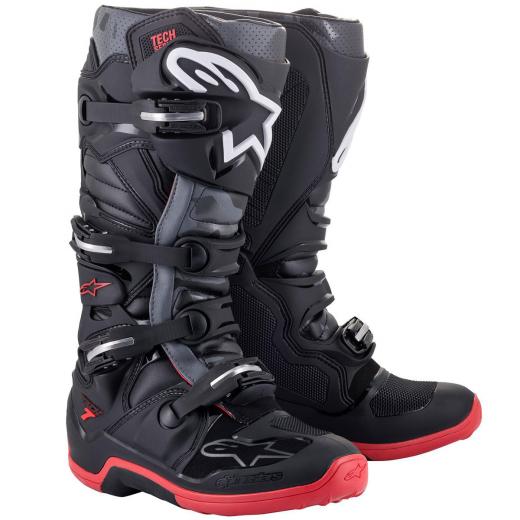 Bota Alpinestars Tech 7 Cinza/Vermelho
