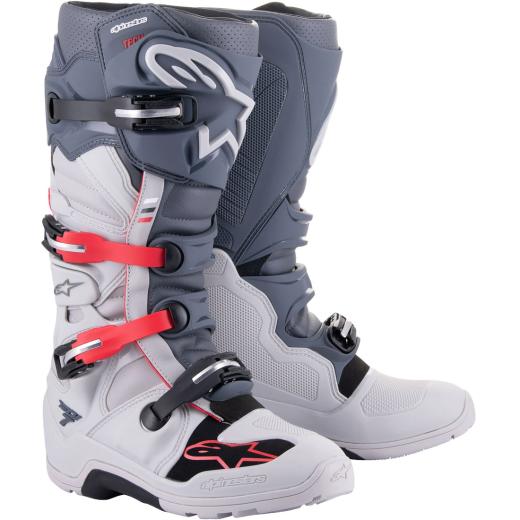 Bota Alpinestars Tech 7 Enduro Cinza/Vermelho