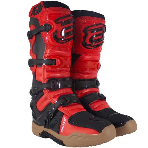 Bota ASW Elevate Enduro Preto/Vermelho