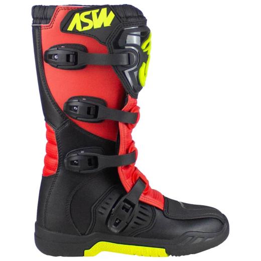 Bota ASW Image Enduro Preto/Vermelho/Amarelo