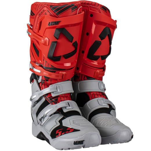 Bota Leatt 5.5 Flexlock Enduro Cinza/Vermelho