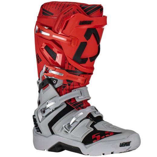 Bota Leatt 5.5 Flexlock Enduro Cinza/Vermelho