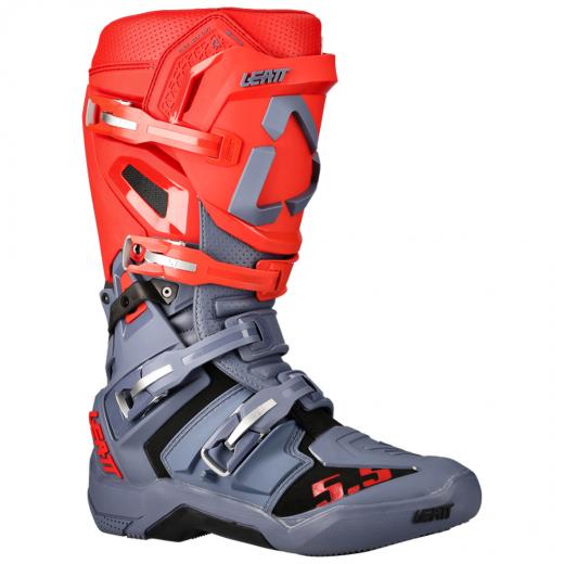 Bota Leatt GPX 5.5 Flexlock Cinza/Vermelho