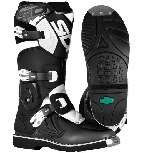 Bota Sidi Flame Juvenil Preto/Branco