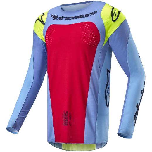 Camisa Alpinestars Techstar Ocuri 2024 Azul/Amarelo Flúor