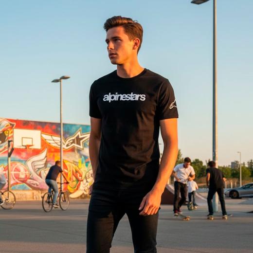 Camiseta Alpinestars Heritage Preto/Branco