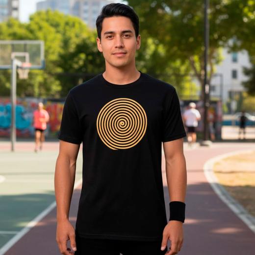 Camiseta Alpinestars Oscar Spiral Preto/Amarelo