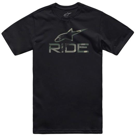 Camiseta Alpinestars Ride 4.0 Camo Preto