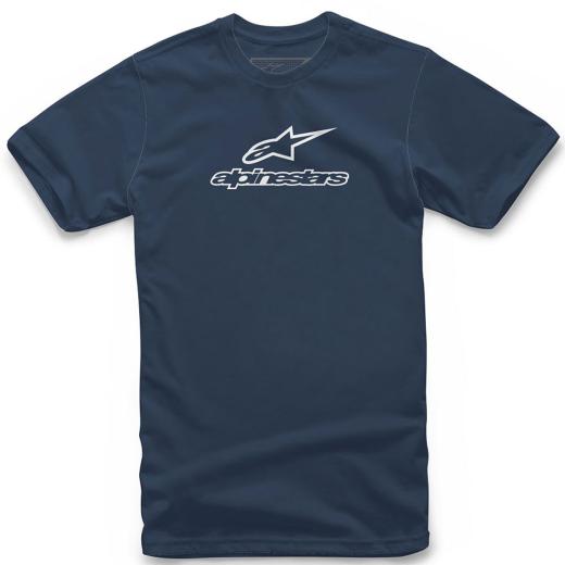 Camiseta Alpinestars Wordmark Combo Azul/Branco