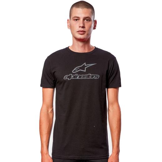 Camiseta Alpinestars Wordmark Combo Preto/Cinza