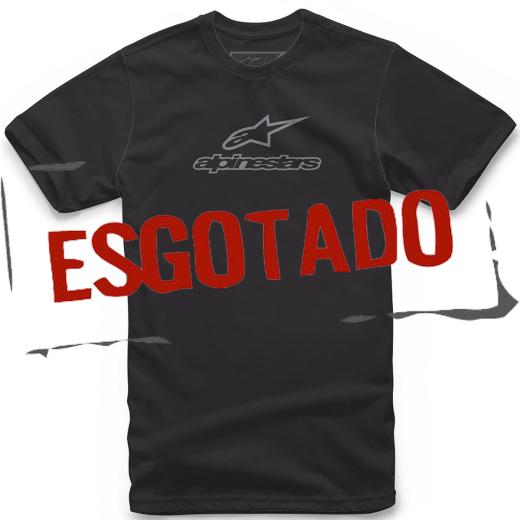 Camiseta Alpinestars Wordmark Combo Preto/Cinza