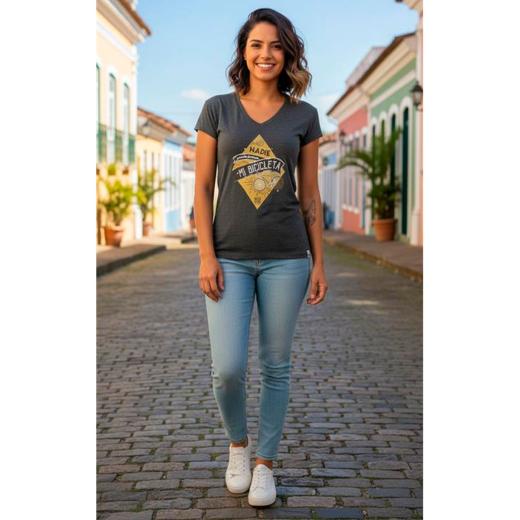 Camiseta Feminina Bike&Nuts Mi Bicicleta