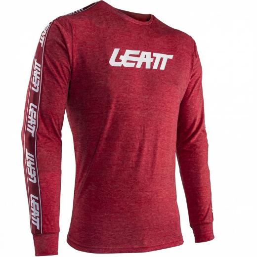 Camiseta Leatt Core Manga Longa Bordô