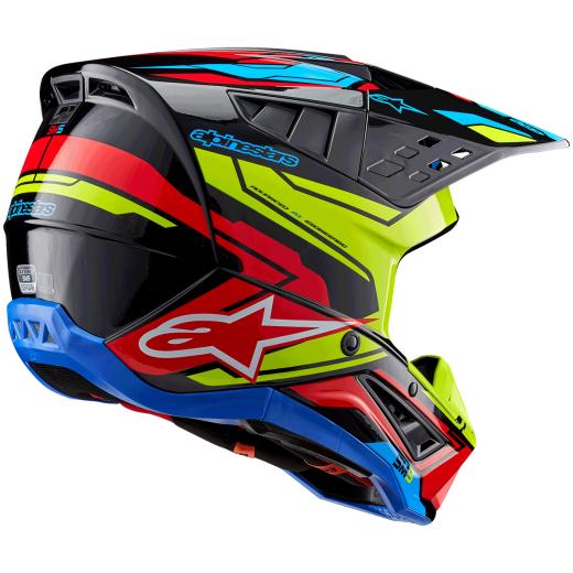 Capacete Alpinestars SM5 Action 2 Preto/Amarelo Flúor