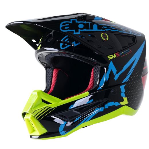 Capacete Alpinestars SM5 Action Preto/Flúor