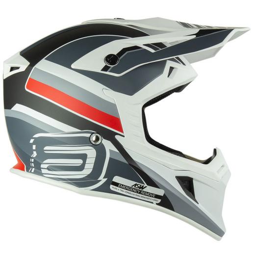 Capacete ASW Core Torn Branco/Cinza