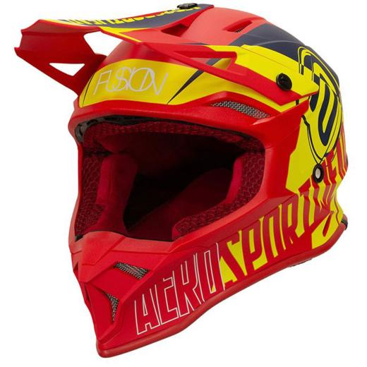 Capacete ASW Fusion 2.0 Dash Vermelho/Amarelo