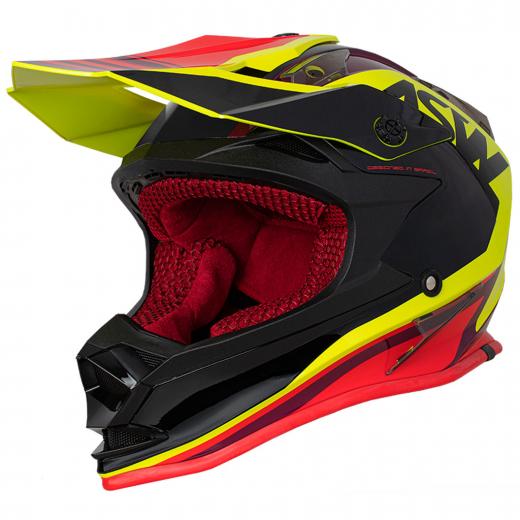 Capacete ASW Fusion Blast - Vermelho/Amarelo
