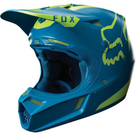 Capacete Fox V3 Teal Moth Edição Limitada
