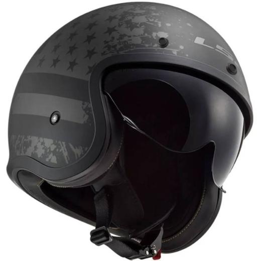 Capacete LS2 Aberto OF599 Black Flag