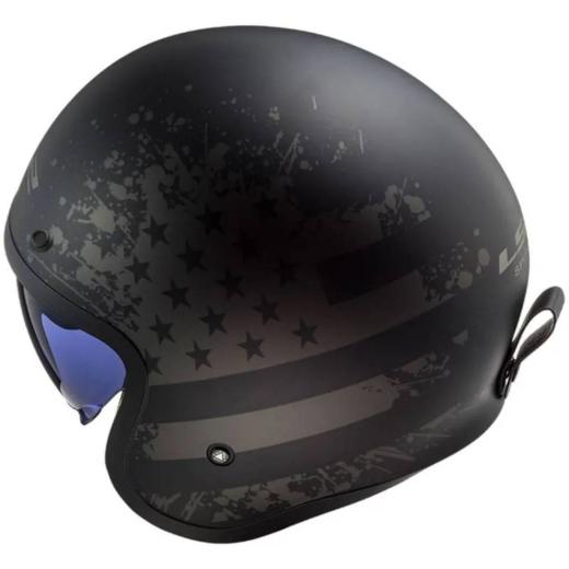 Capacete LS2 Aberto OF599 Black Flag