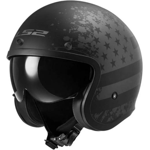 Capacete LS2 Aberto OF599 Black Flag