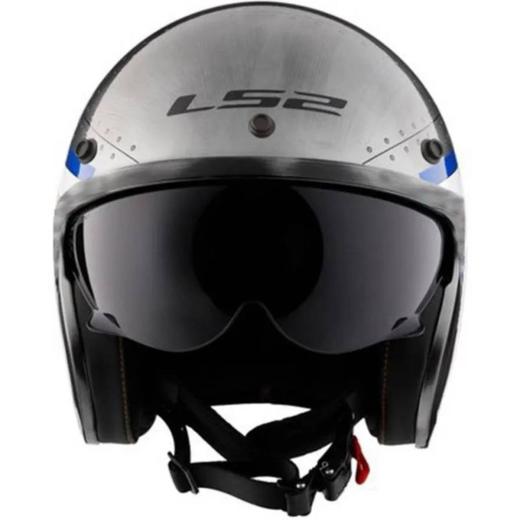 Capacete LS2 Aberto OF599 Bomb Rider Brushed