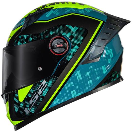 Capacete LS2 FF358 Pro Striker Azul/Amarelo