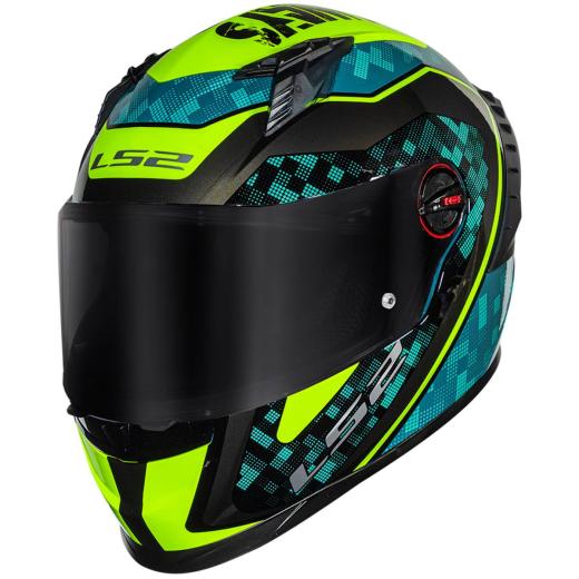 Capacete LS2 FF358 Pro Striker Azul/Amarelo