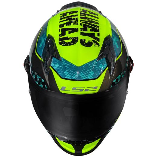 Capacete LS2 FF358 Pro Striker Azul/Amarelo