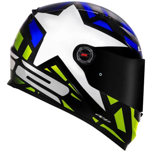 Capacete LS2 FF358 Starwar Azul/Amarelo Flúor