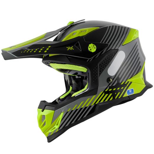 Capacete Mattos Racing Atomic Flúor/Cinza