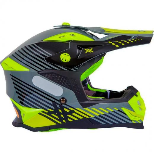 Capacete Mattos Racing Atomic Flúor/Cinza