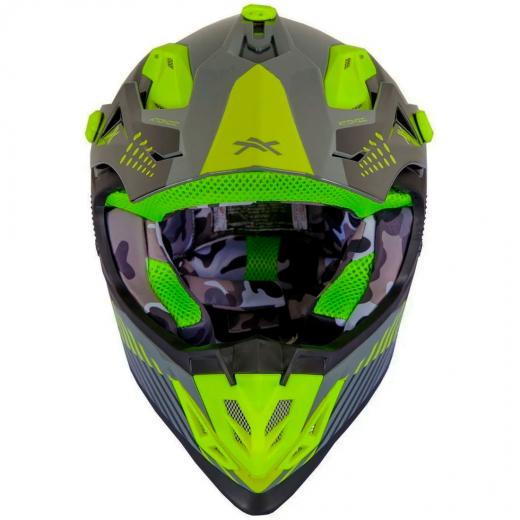 Capacete Mattos Racing Atomic Flúor/Cinza
