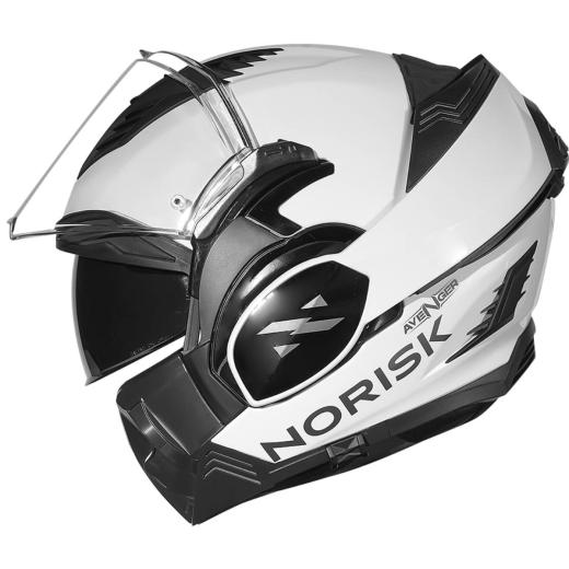 Capacete Norisk Avenger Monocolor Articulado Branco
