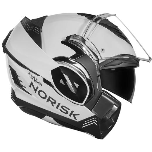 Capacete Norisk Avenger Monocolor Articulado Branco