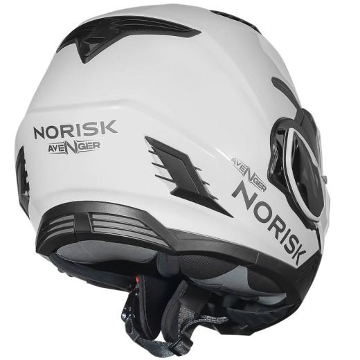 Capacete Norisk Avenger Monocolor Articulado Branco